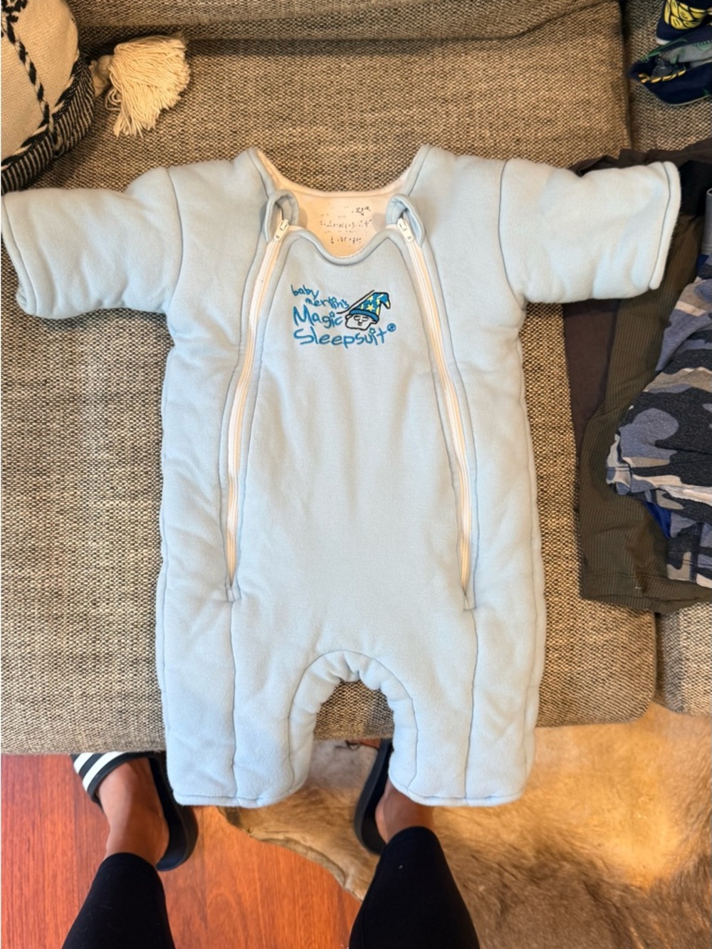 Magic Sleepsuit Light Blue sleepsuit - Large 18-21 lb